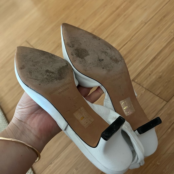 Sigerson Morrison White Slingback Flats - Picture 2 of 2